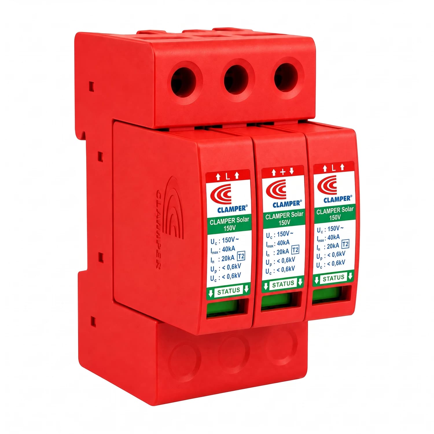 Supresor de sobretensión solar DPS 150V 40kA T2 Clamper