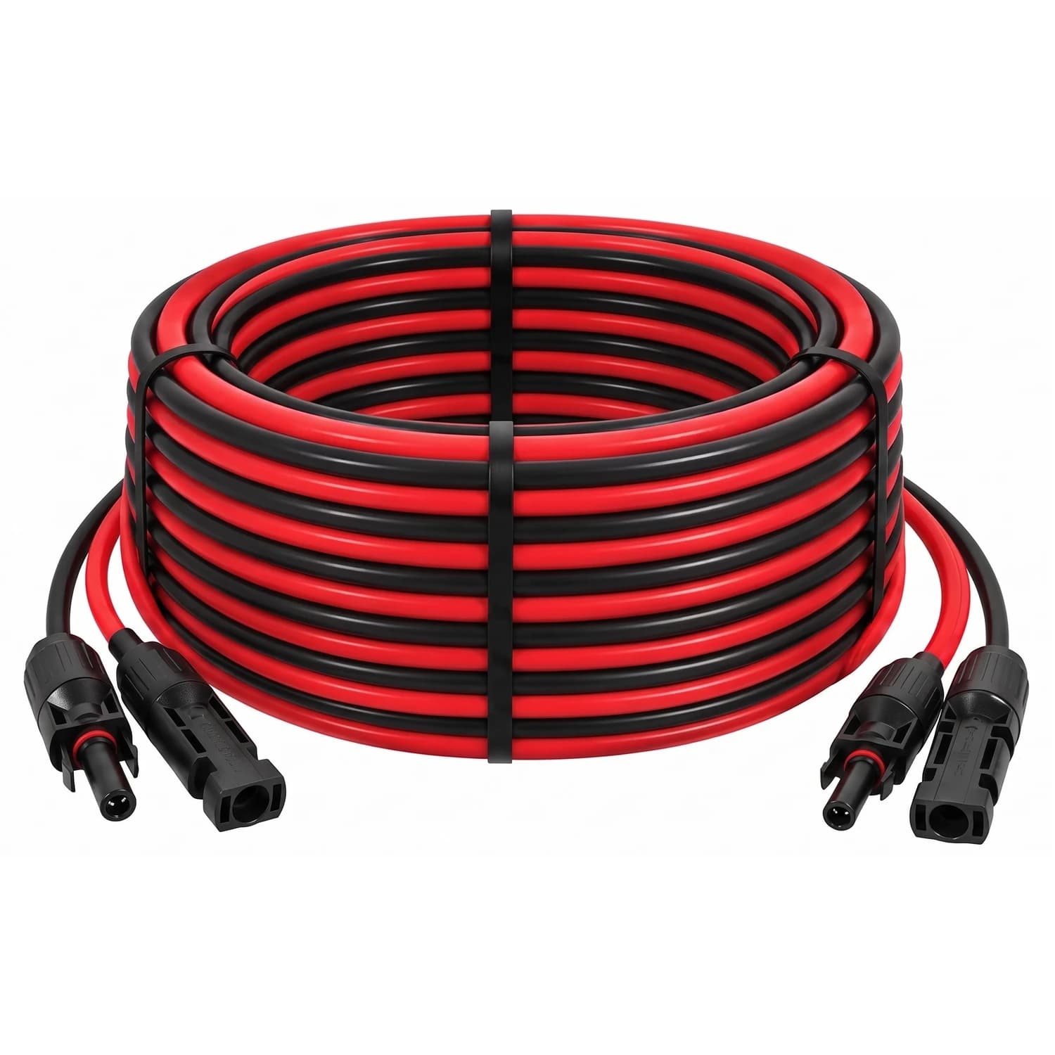 Cable fotovoltaico de 20 metros 4mm con conectores mc4 en ambos extremos