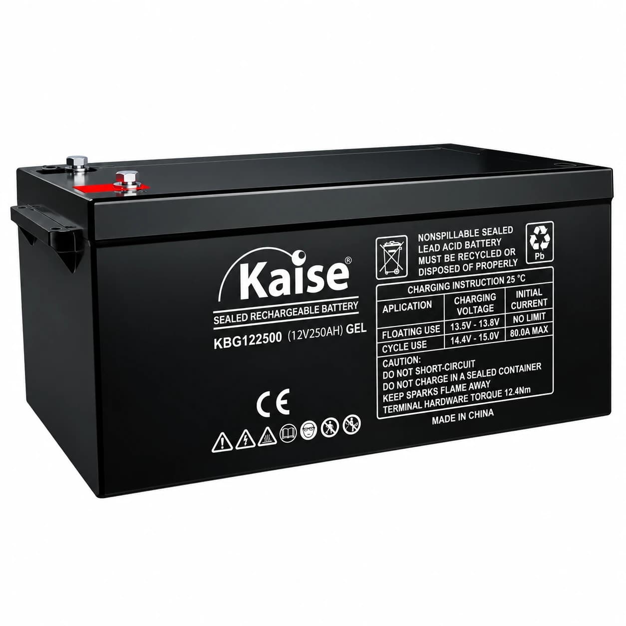 Batería de gel 12V 250Ah KBG122500 Kaise