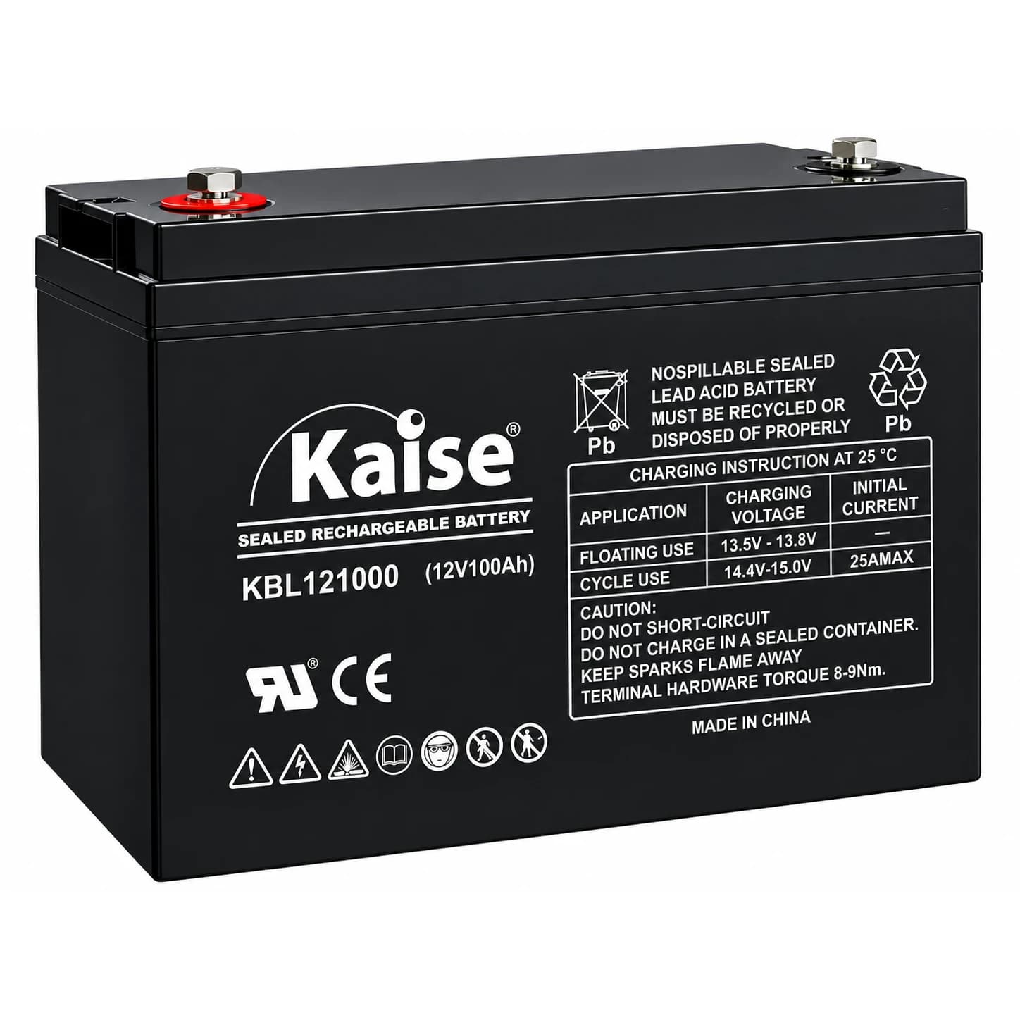 Batería AGM 12V 100Ah KBL121000 Kaise