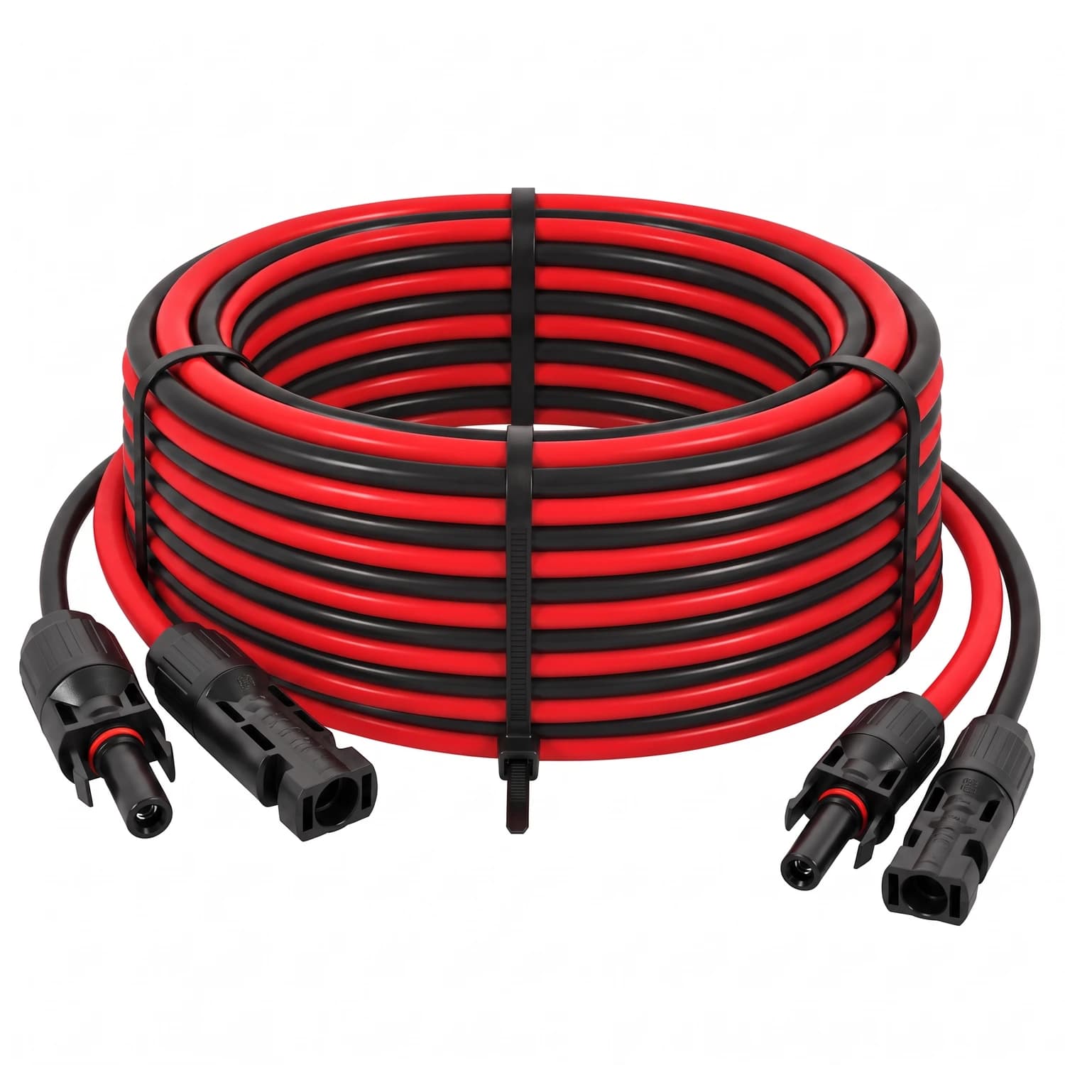 Cable fotovoltaico de 15 metros 4mm con conectores mc4 en ambos extremos