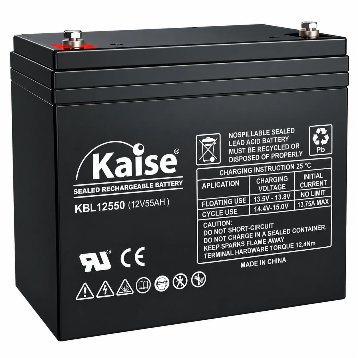 Batería AGM 12V 55Ah KBL12550 Kaise