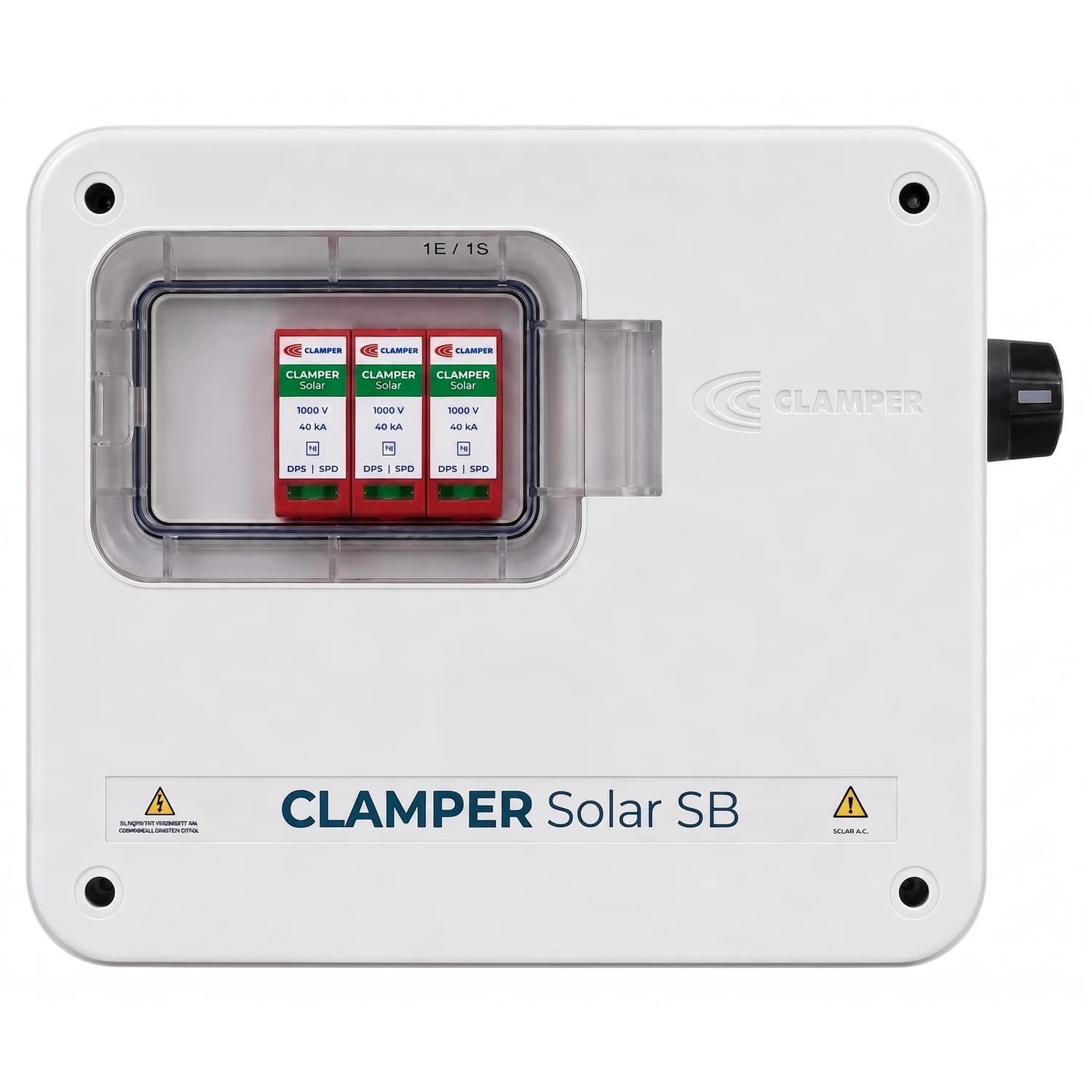 Caja protección DC para 1 string 1E/1S KIT 32A CLAMPER