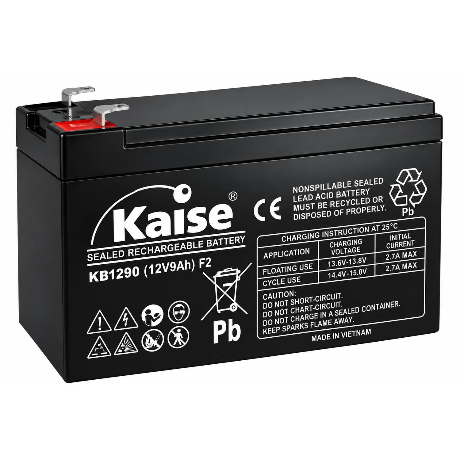 Batería AGM 12V 9Ah KB1290F2 Kaise